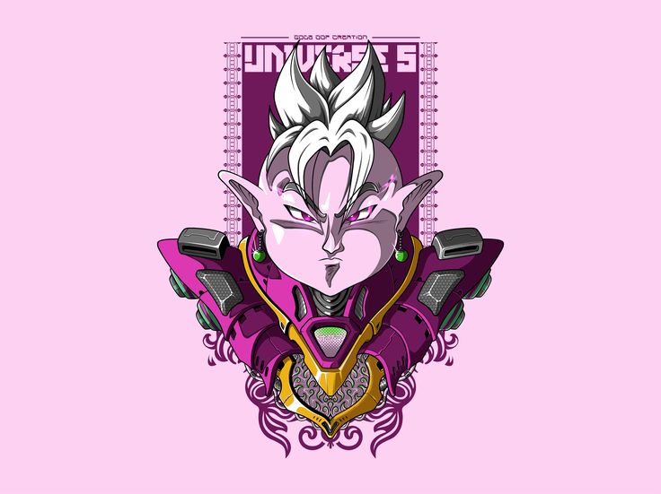 an image of the character gohan from dragon ball super broly on a pink background