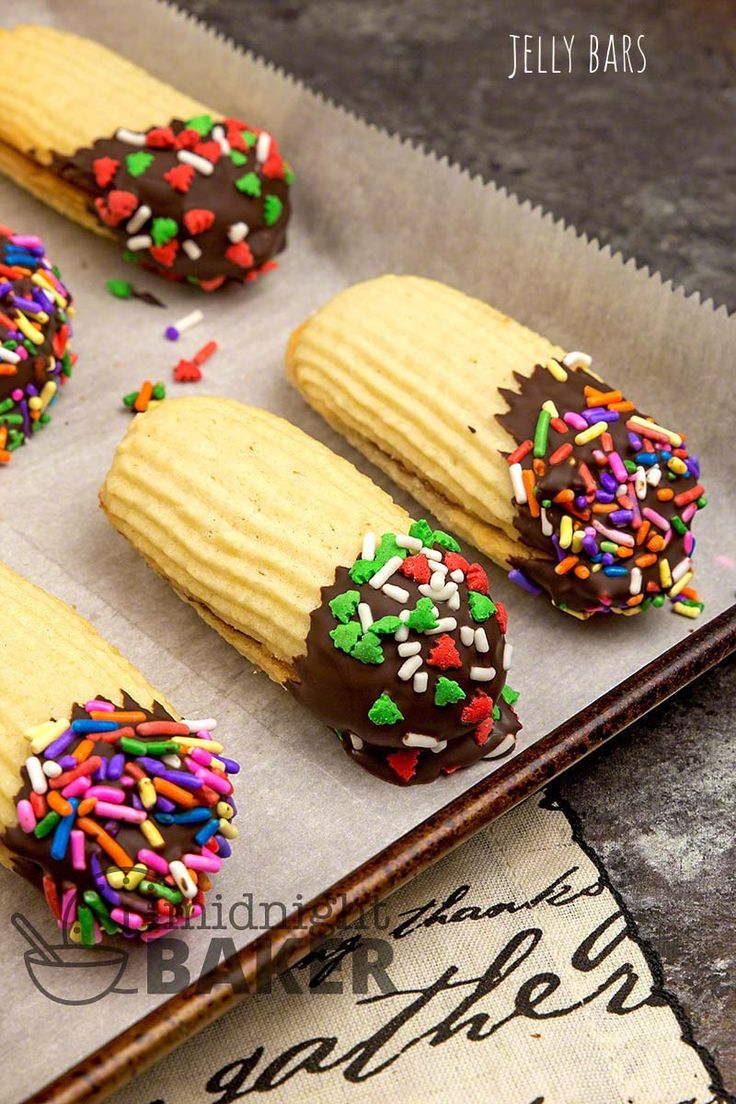 there are many cookies with sprinkles on them