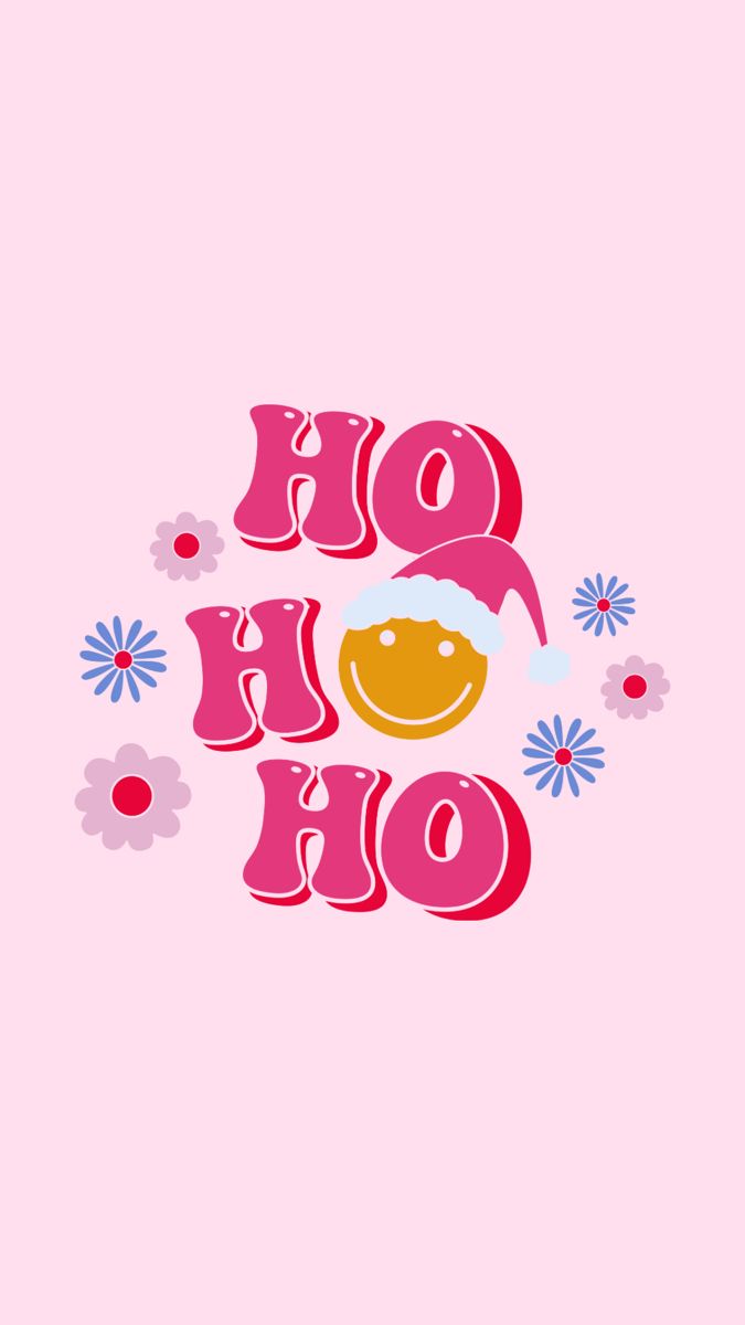 a pink background with flowers and the words oh hoo in red, yellow and blue