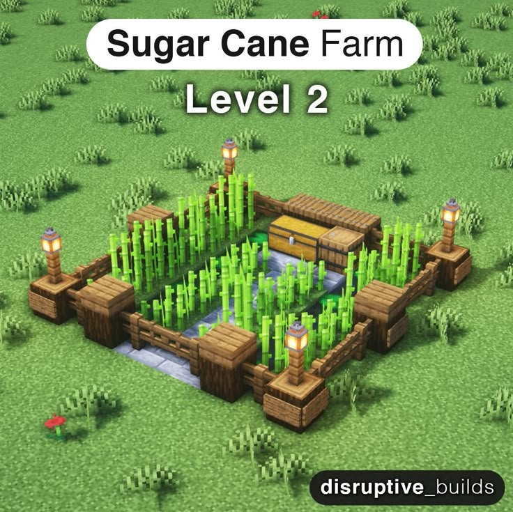 an image of a farm with trees and plants in the background that says sugar cane farm level 2