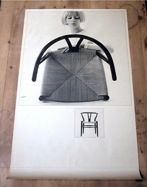 an advertisement for a chair with a woman's face in the back and arms