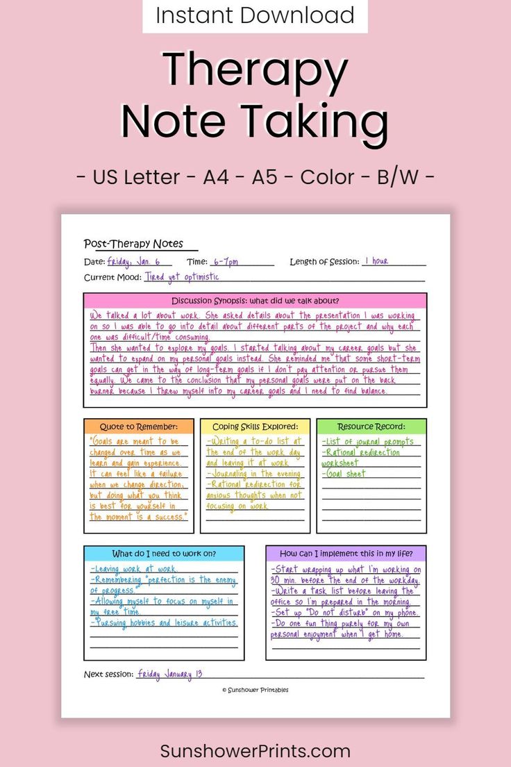 Looking for a comprehensive guide to therapy note-taking? Look no further! This printable workbook includes everything you need to know, from the different types of notes to take to how to write them effectively. With this guide, you'll be able to take better notes and provide more helpful feedback to your clients.

Download your copy Mindful Journal, Clinical Social Work, Mental Health Therapy, Mental Health Counseling, Counseling Activities, Writing Therapy, Therapy Counseling, Counseling Resources, Therapy Worksheets