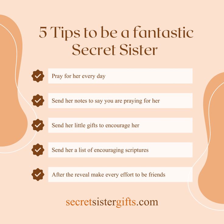 the 5 tips to be a fantastic secret sister info sheet on how to use it