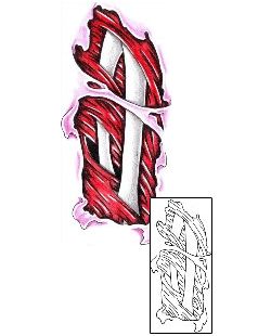 a drawing of the letter d in red and white