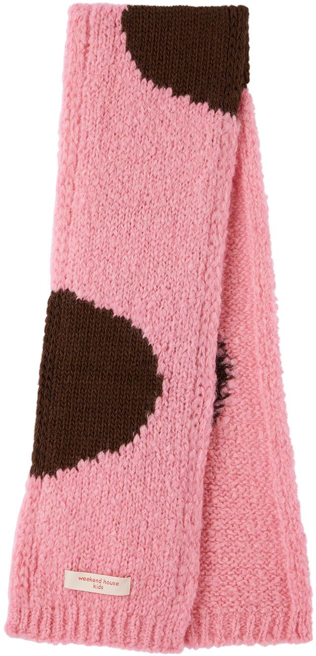 Pink Knitted Scarf, Brown Knit Scarf, Pink Winter Scarf, Acne Studios Pink Scarf, Pink Cozy Scarf, Pink Fluffy Scarf, Scarf Fashion, Weekend House, Kids Scarf