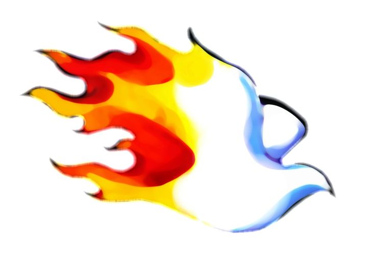 an abstract image of flames on a white background