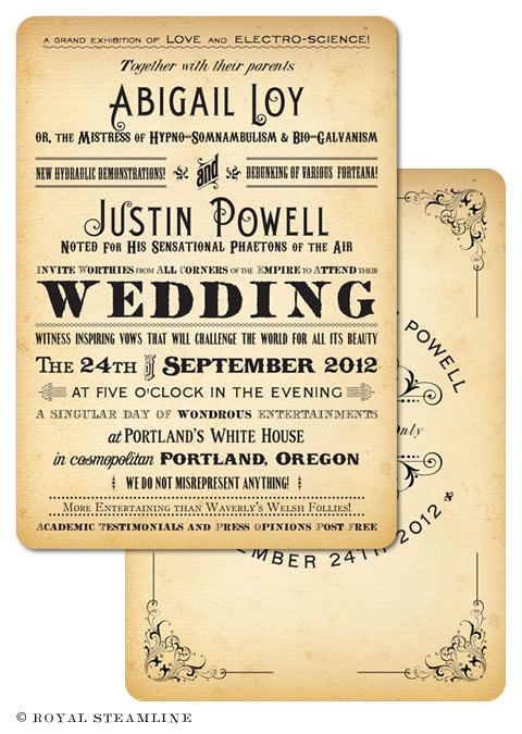 an old fashioned poster for a wedding with the names of their guests and dates on it