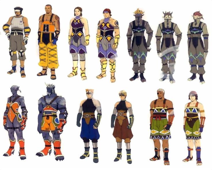 an image of some people in different outfits