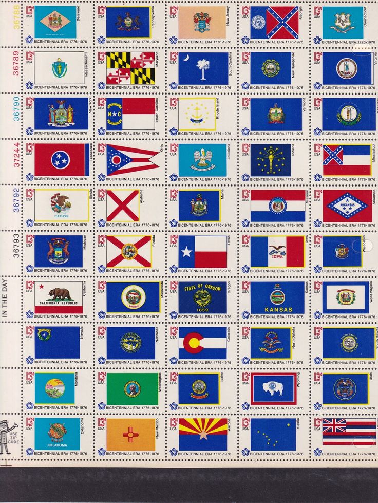 a sheet of stamps with different flags on them