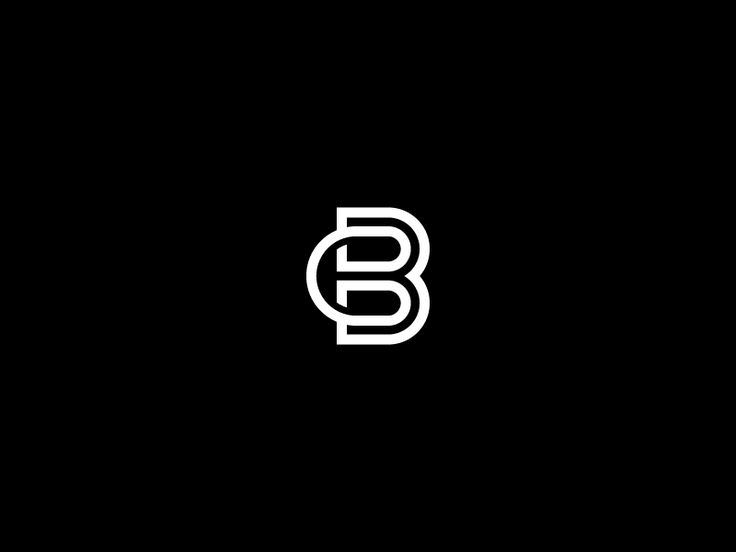 the letter b is shown in black and white