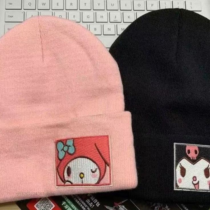 A soft and warm knit beanie. Our selection of Sanrio Beanies make a great choice for those cold winter days, or even just to keep your head warm. Made of breathable cotton blends this hat will keep you comfortable and looking cute all day long! Trendy One-size Bonnet Cap, Cotton Winter Bonnet, Winter Cotton Bonnet Cap, Warm One-size-fits-most Hat For Streetwear, Warm Hat For Streetwear, Adjustable Cotton Winter Bonnet, Trendy One Size Winter Bonnet, Casual Knitted Streetwear Hats, Winter Cotton Bonnet