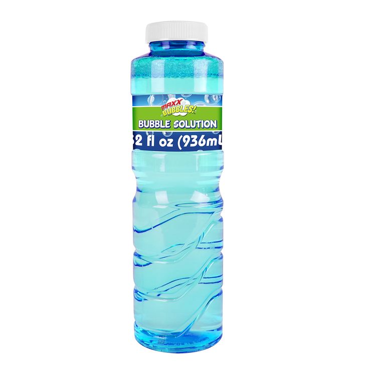 a bottle of bubble water on a white background