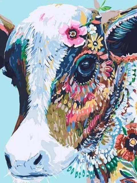 Floral Cow Art Activities For Adults, Therapeutic Art Activities, Cow Drawing, Therapeutic Art, Diy Oils, Activities For Adults, Cow Painting, Acrylic Paint Set, Work With Animals