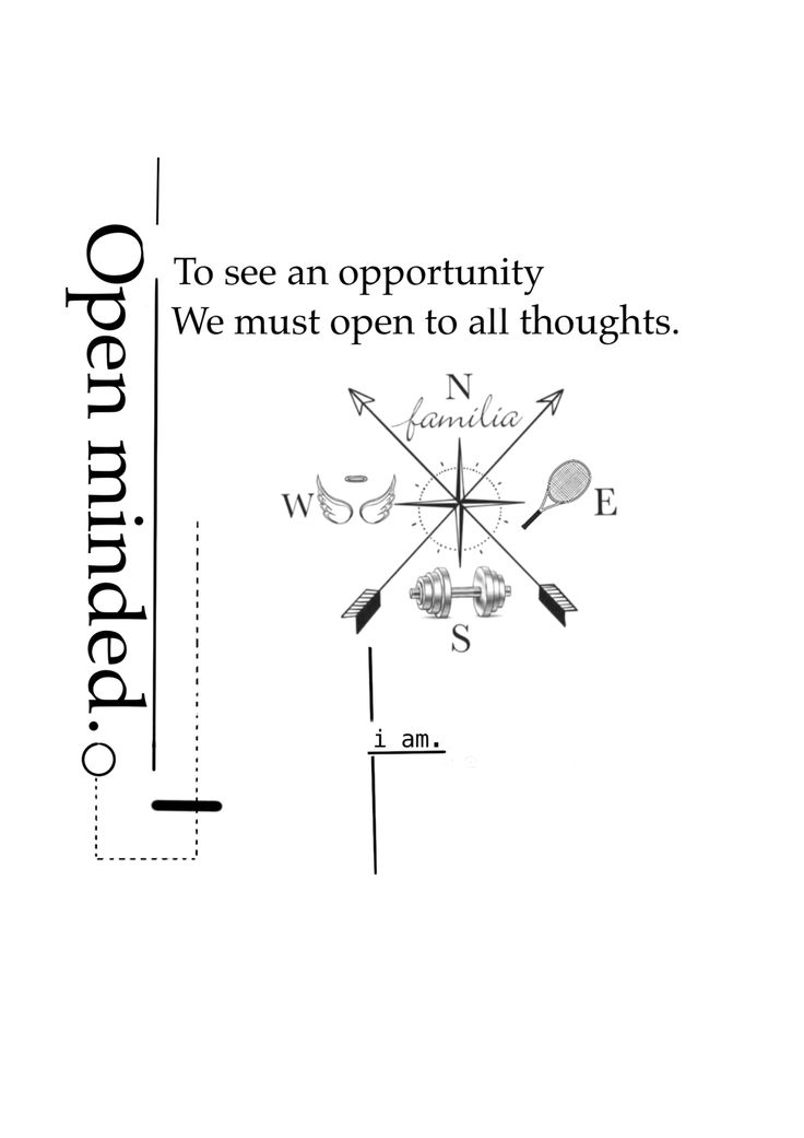 an image of a clock with the words, to see an opportunity we must open to all thoughts