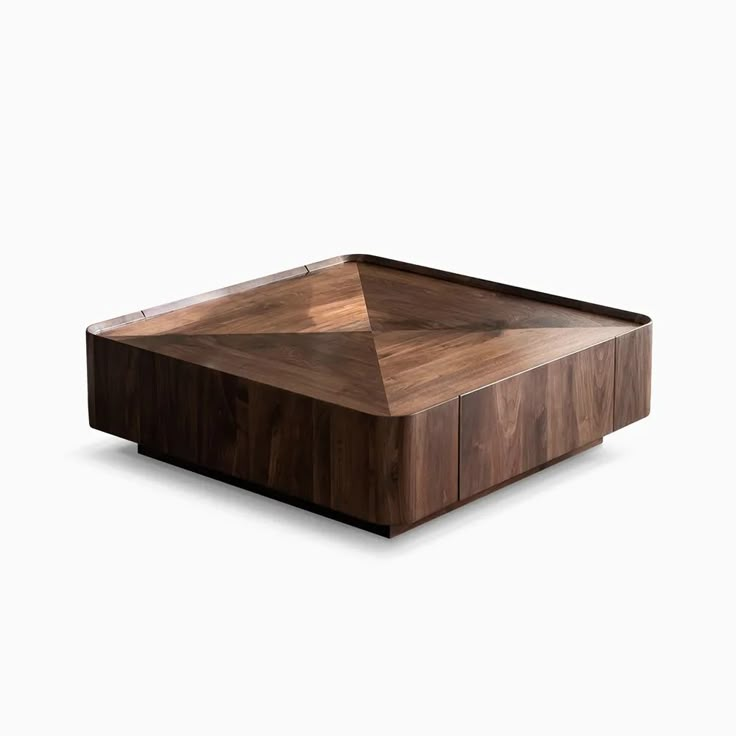 a square wooden tray with one section cut out