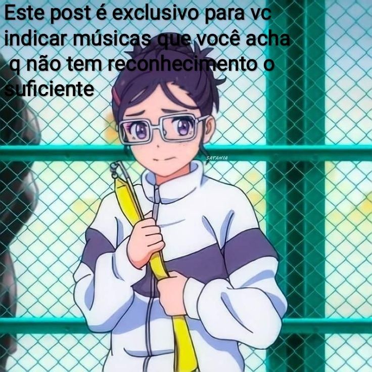 a person with glasses holding a baseball bat in front of a fence and text that reads este post exclusio para vocacion de indicar musicales que voce