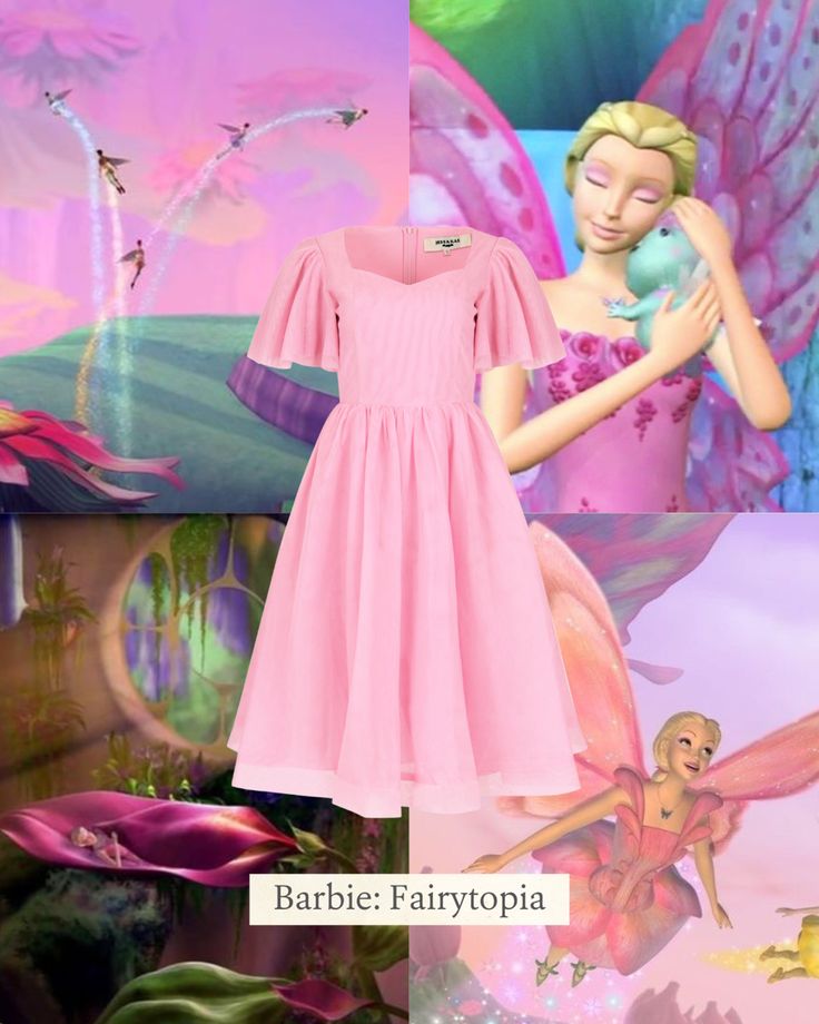 barbie and tinkerbell dress up as fairy tale characters