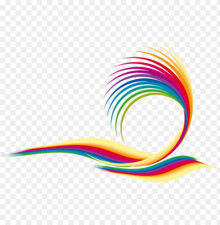 an abstract rainbow colored wave with transparent background, hd png downloads and clipart