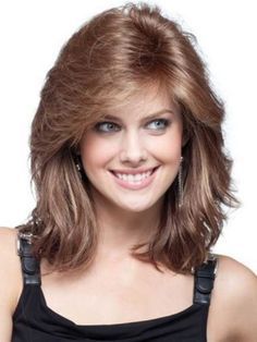 Cute Hairstyles For Square Faces | 16 Must Try Shoulder Length Hairstyles for Round Faces Human Lace Front Wigs, Human Lace Wigs, Square Face Hairstyles, Real Hair Wigs, Cheap Human Hair, Remy Human Hair Wigs, Round Face Haircuts, Round Faces, Feathered Hairstyles