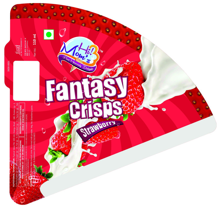 a package of fantasy crispes with strawberries