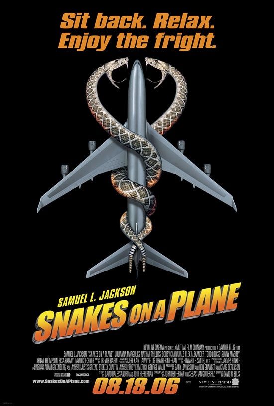 the movie poster for snakes on a plane