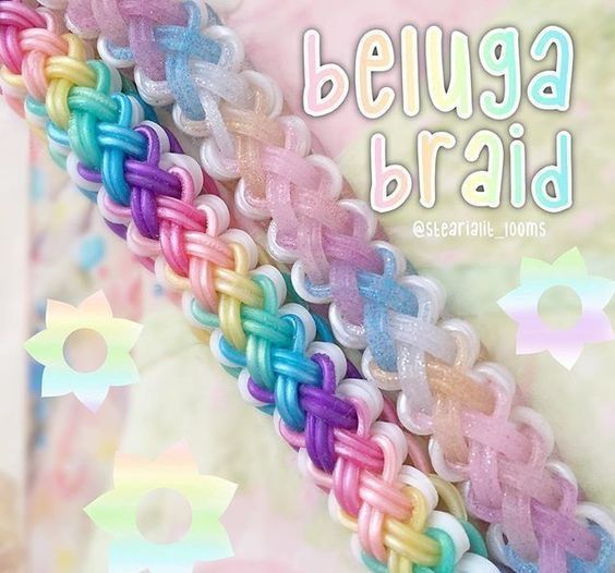 an image of a colorful braid with the words beluga braid on it