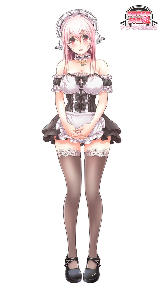 Anime Render, Super Sonico, Thigh Highs, Pink Hair, Stockings, Hair, Anime, Pink