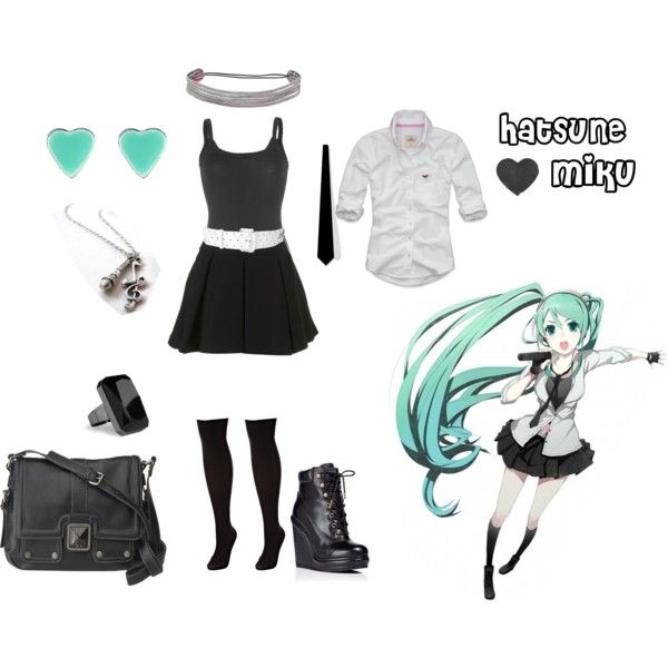 Vocaloid | Hatsune Miku Casual Hatsune Miku, Hatsune Miku Casual Outfit, Miku Inspired Outfits, Vocaloid Inspired Outfits, Miku Concert, Cosplay Fashion, Easy Cosplay, Miku Cosplay, Anime Fashion