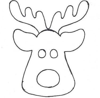 a drawing of a reindeer's head with antlers on it