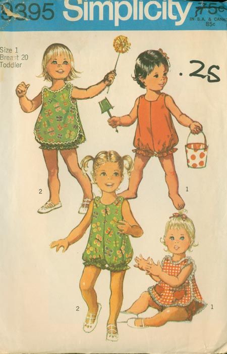 the children's dress and top are sewing pattern