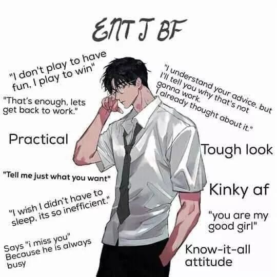 PLEASESHAWTYPLEASE #I'vecollectedquotesfromInspirobotEnjoy #🤩🤩🤩🤩 Bf Types Art, Types Of Boyfriends Mbti, Types Of Entj, Entj Men Aesthetic, Entp X Entj Relationship, Entj And Infp Relationships, Entj Personality Characters, Types Of Boys Personality, Infj Entj Relationship