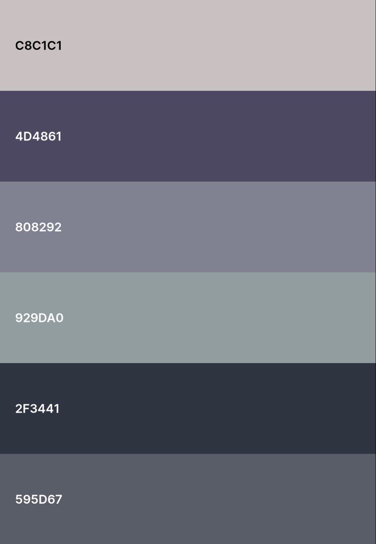 the different shades of purple and grey are shown in this table top view, with each color