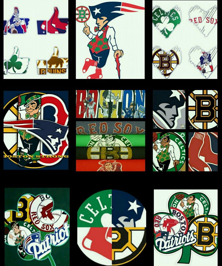 many different boston red sox logos are shown