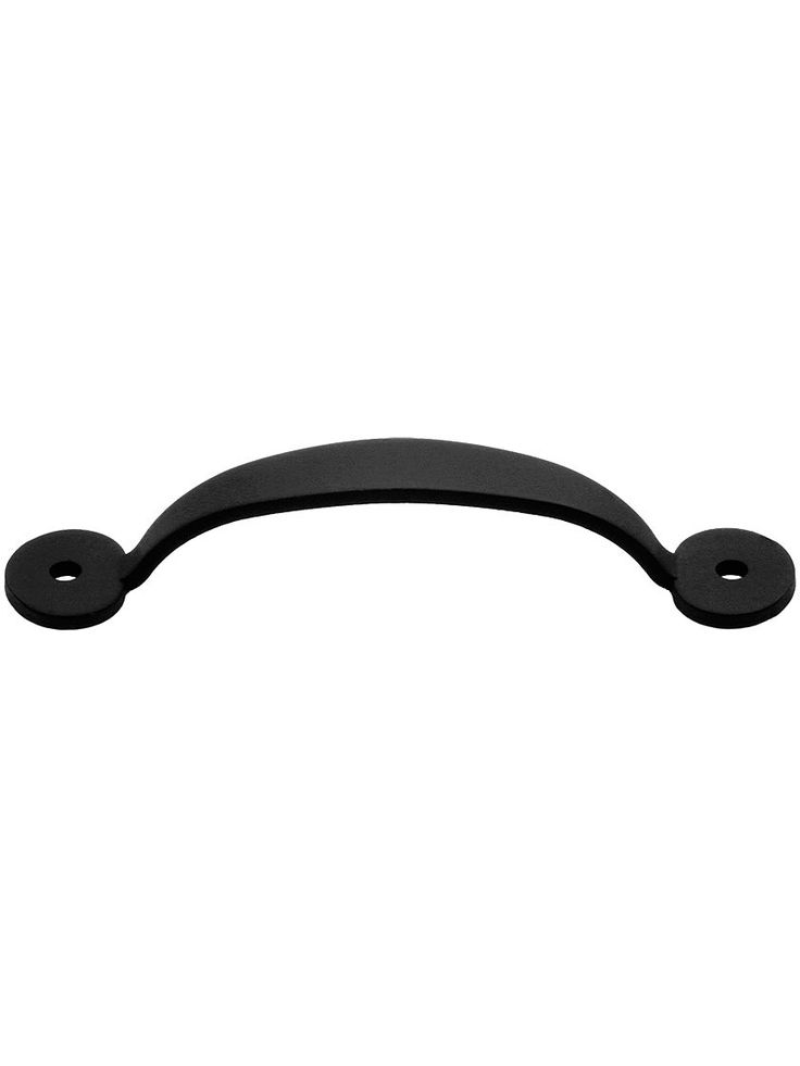 a black door handle on a white background