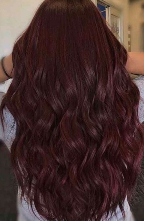 Rainbow Hairstyles, Pelo Color Vino, Burgandy Hair, Hair Color Red, Wine Hair Color, Hair Color Mahogany, Winter Hair Colors, Wine Hair, Red Hair Inspo