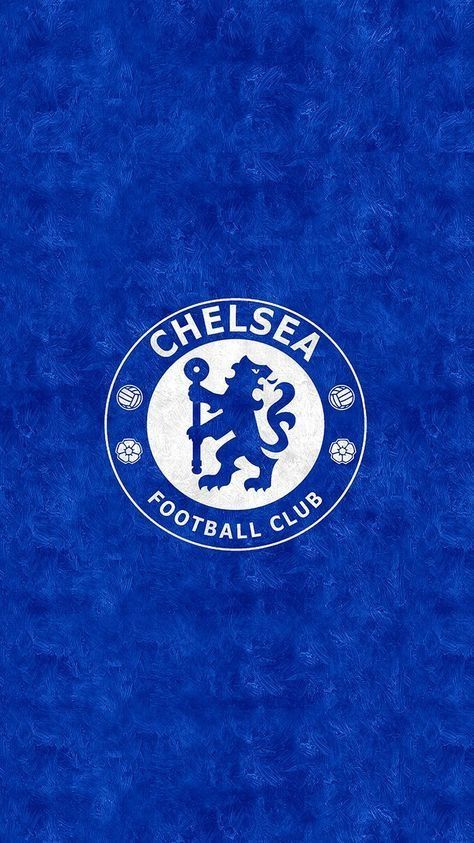 the chelsea logo is shown on a blue background