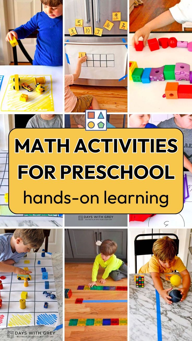 many pictures of different activities for children to do with their hands - on learning materials