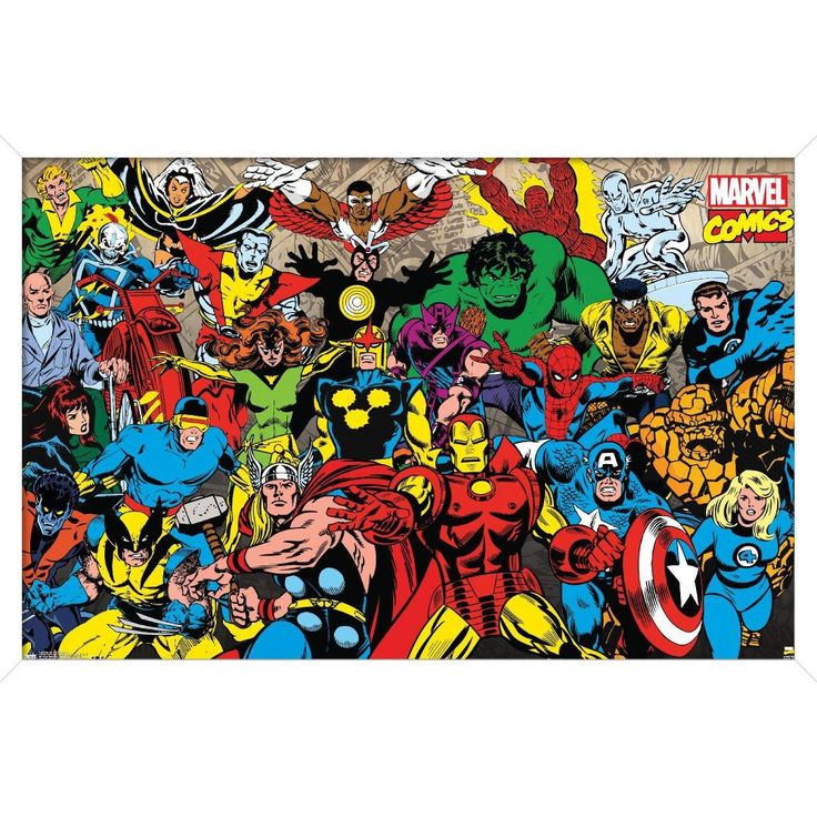 an image of a group of superheros on the cover of a puzzle board game