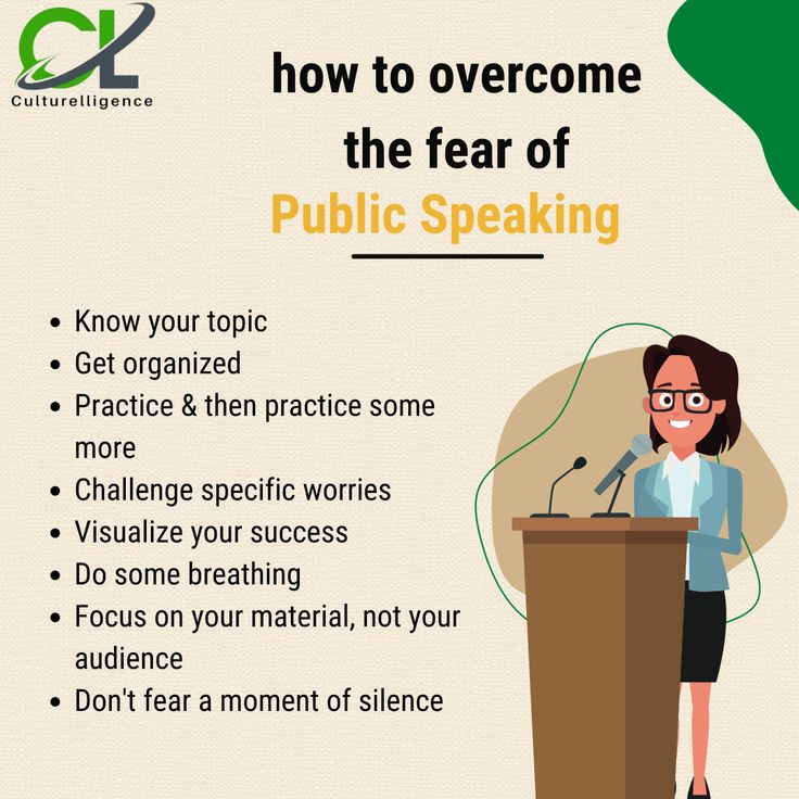 a woman speaking at a podium with the words how to overcome the fear of public speaking