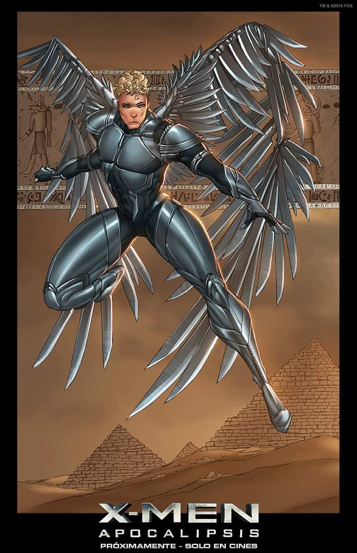 an image of a woman with wings in front of pyramids and the words x - men