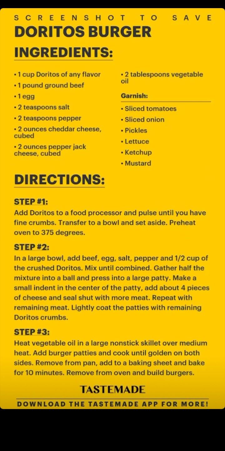 a menu with instructions on how to make burgers