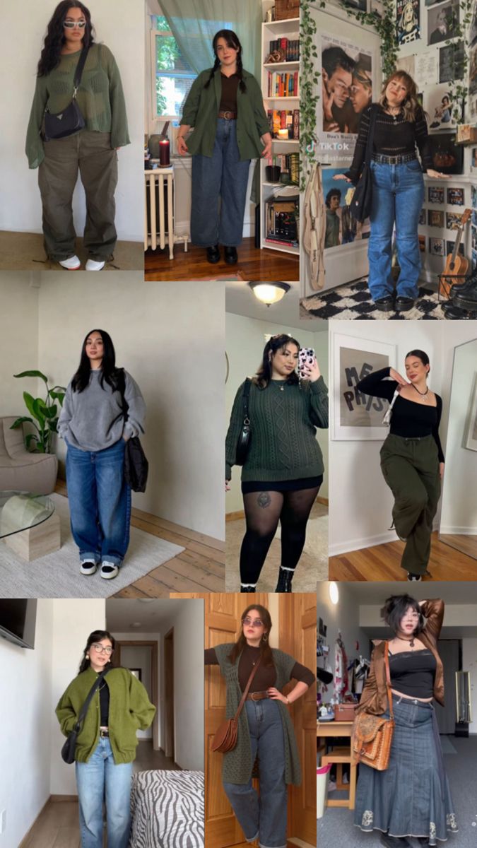 Grunge Plus Size Outfits, Plus Size Indie Outfits, College Outfits Plus Size, Curvy Casual Outfits, College Outfits Winter, Simple Style Outfits, Fall Plus Size, Plus Size Summer Outfit, Plus Size Fits