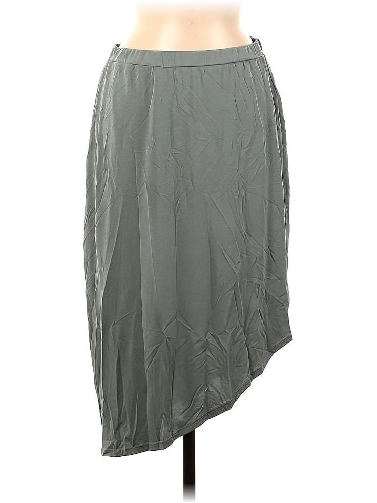 Crosby Casual Skirt Size: Medium Bottoms - used. 68% Modal, 32% Polyester, Solid | Crosby Casual Skirt: Gray Solid Bottoms - Size Medium Casual Skirt, Womens Bottoms, Women Handbags, Size Medium, Skirt, Handbags, For Women, Grey, Clothes