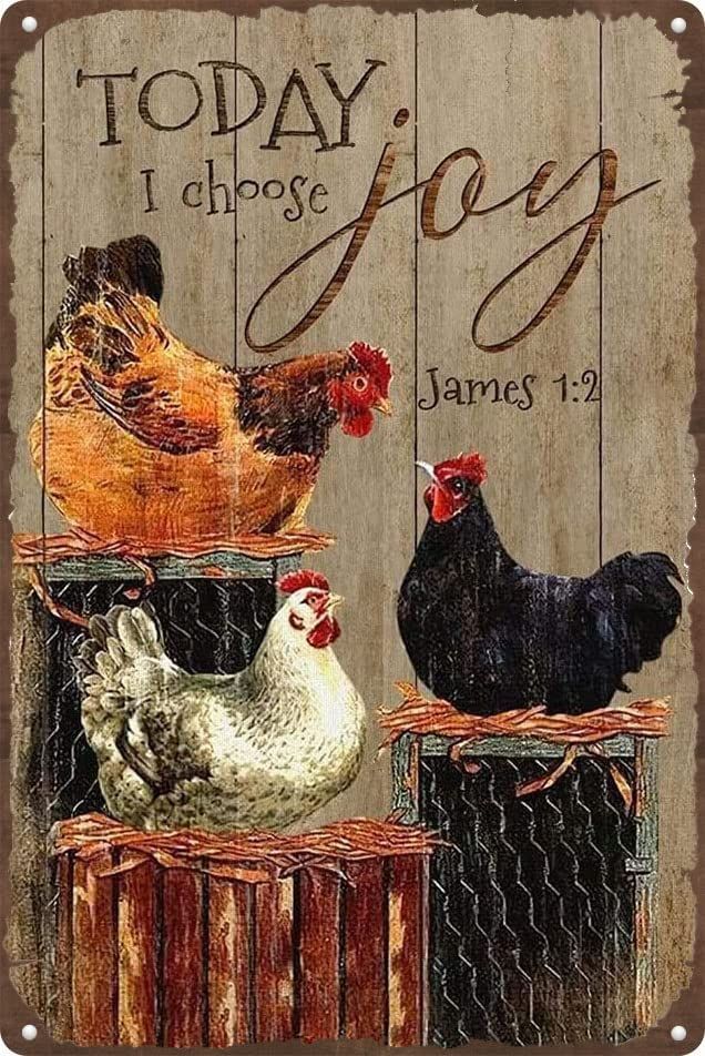 chickens and roosters are standing on top of crates with the words today i choose