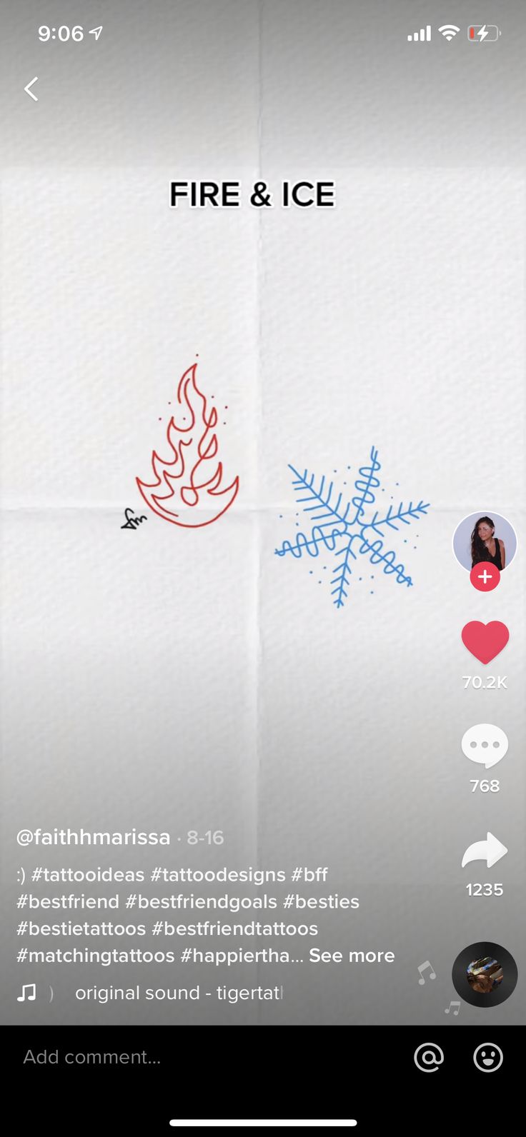 the fire and ice sticker is displayed in this screenshot