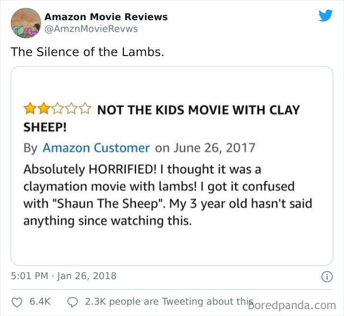 an amazon movie review is shown on the tweep