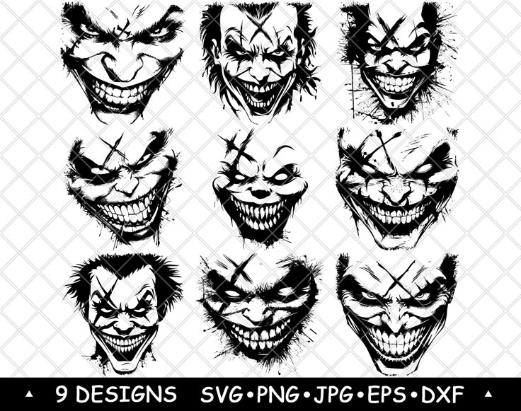 the joker mask designs are available for purchase