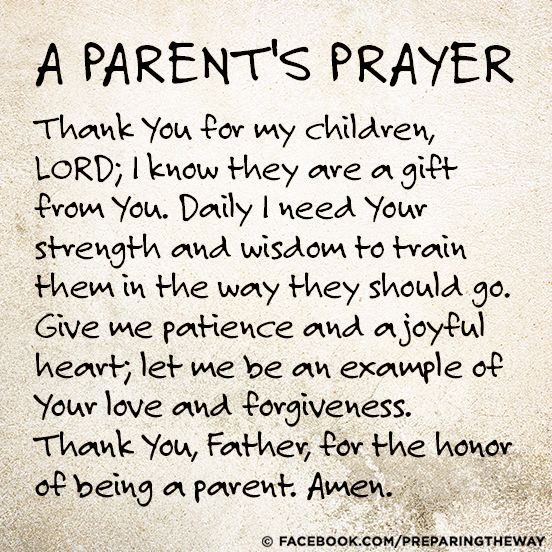 a poem written on a piece of paper that says, a parent's prayer thank you for my children, lord, i know they are a gift from you daily need