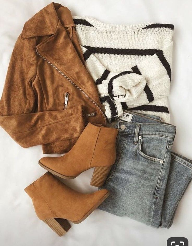 Tan Suede Moto Jacket, Summer Work Outfits, Cute Fall Outfits, Stitch Fix Style, Mode Inspiration, Fall Winter Fashion, Fall Winter Outfits, Outfits Casuales, Cute Casual Outfits