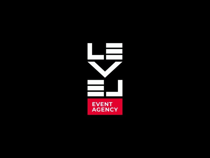 the event agency logo is shown in white and red on a black background with text